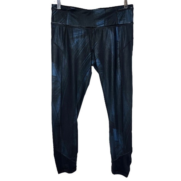 Lululemon Pace Queen 7/8 Tight sz 8 * Wind Chill Deep Navy Black Leggings Tights - Picture 1 of 7